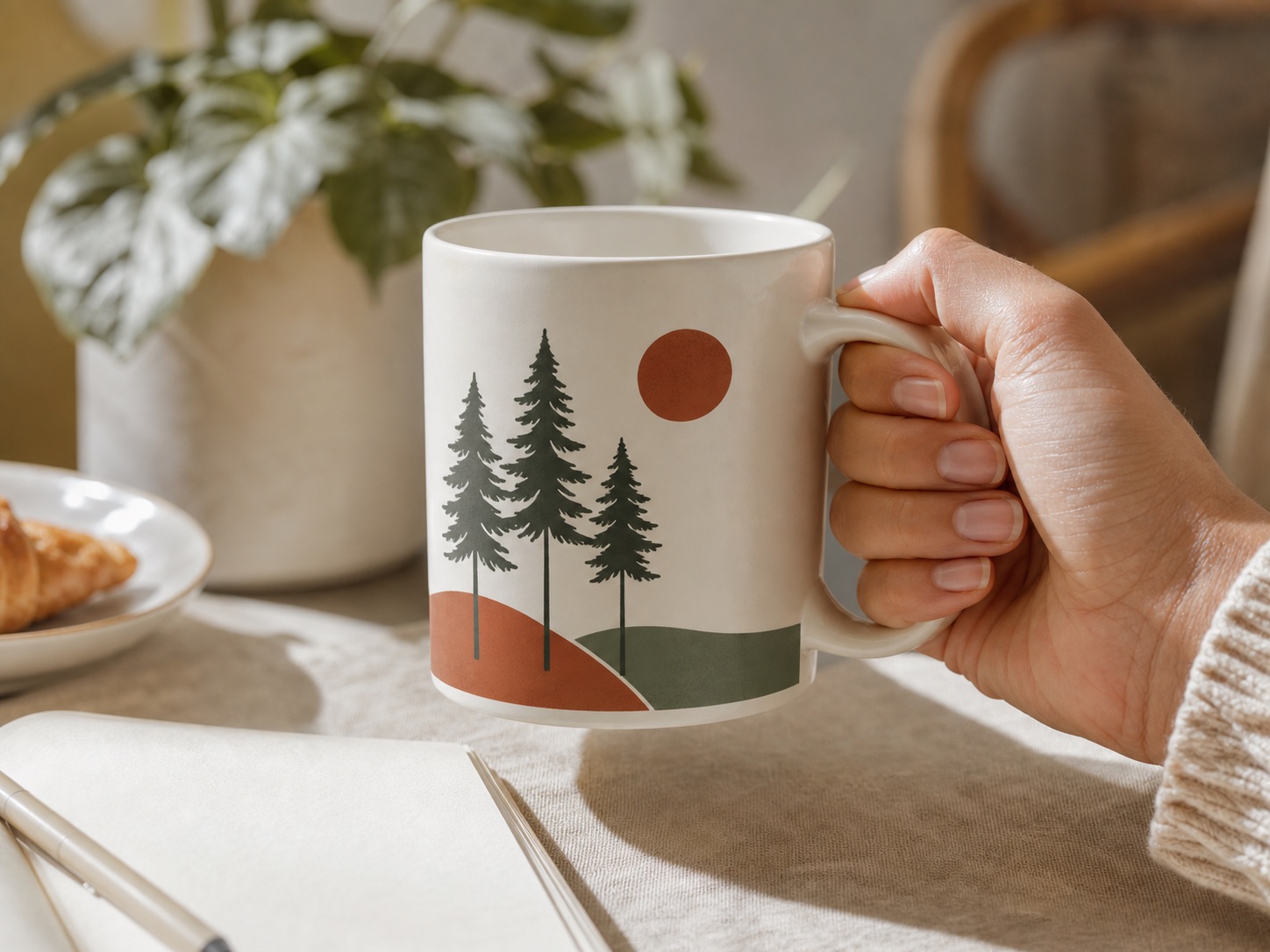 Cozy mug moment mockup example