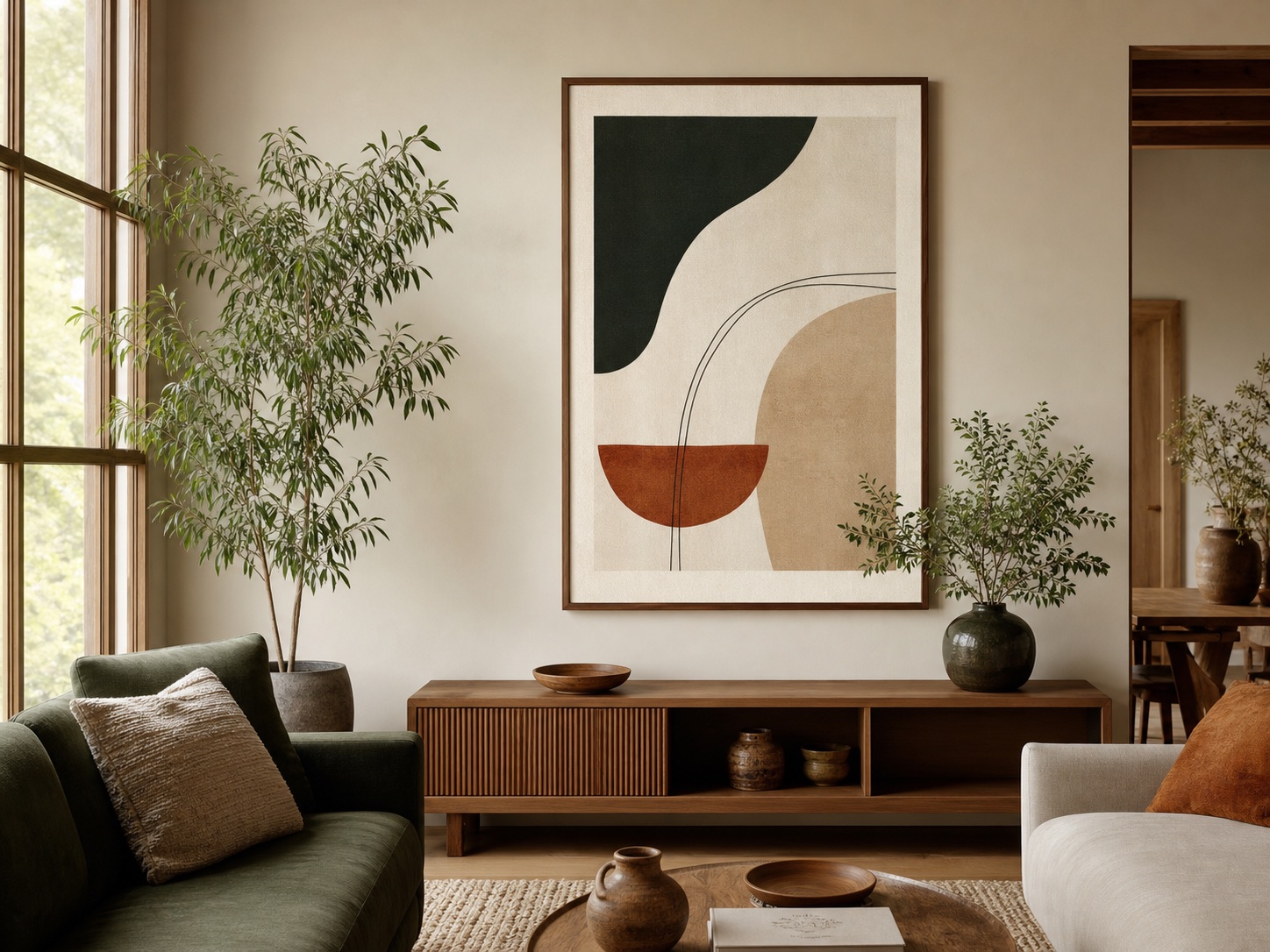Wall art in scale mockup example